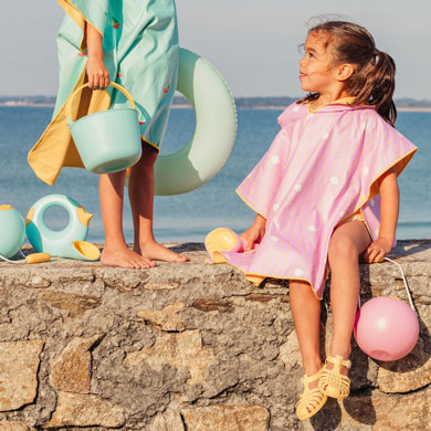 quut-poncho-banana-pink-poncho-microfibre-enfant image 6