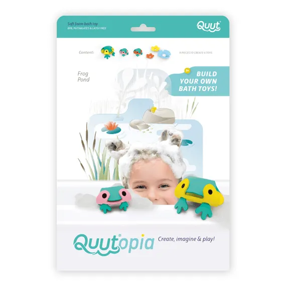 quut-frog-pond-puzzle-de-bain-amis-grenouilles image 1