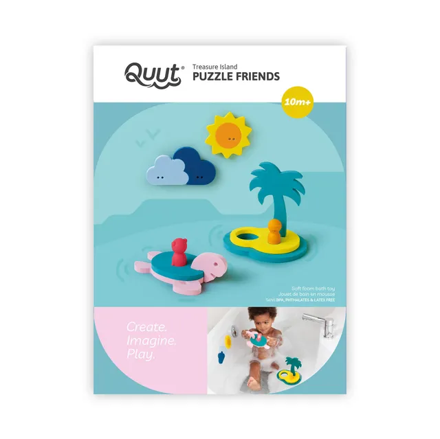 quut-treasure-island-puzzle-de-bain-tortue image 1