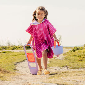 quut-poncho-bourgogne-poncho-microfibre-enfant image 7
