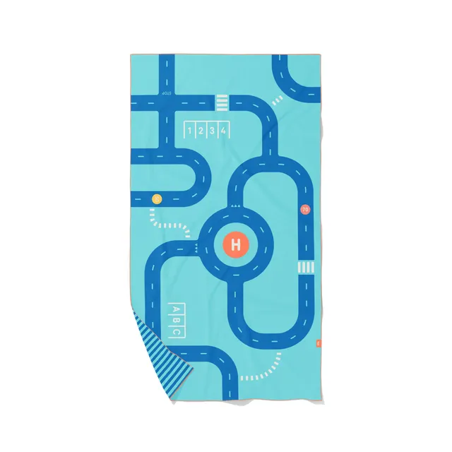 quut-on-the-road-serviette-de-jeu-r-versible-voyage image 1
