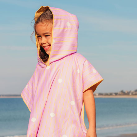 quut-poncho-banana-pink-poncho-microfibre-enfant image 5