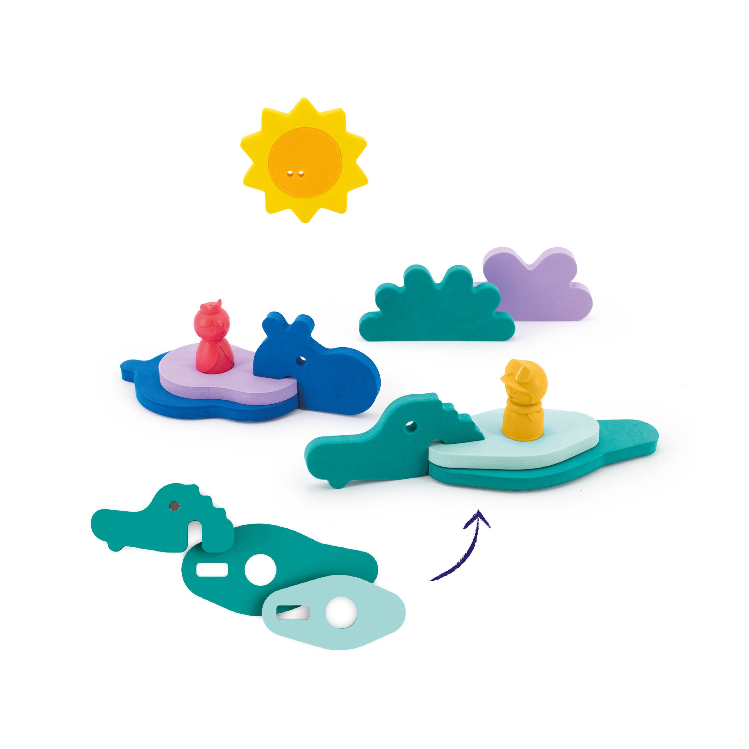 quut-into-the-jungle-puzzle-de-bain-safari image 5