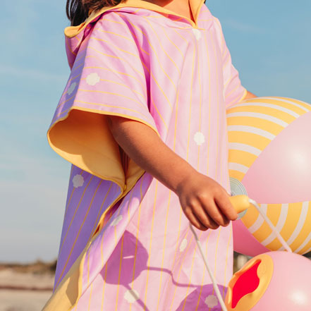 quut-poncho-banana-pink-poncho-microfibre-enfant image 8